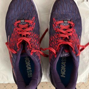 Hoka Shoes - Purple with Red Laces